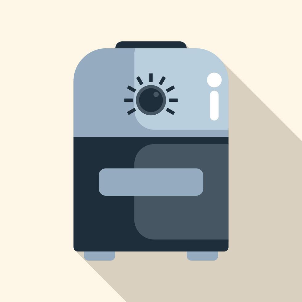 Modern deep fryer machine with display for frying food vector