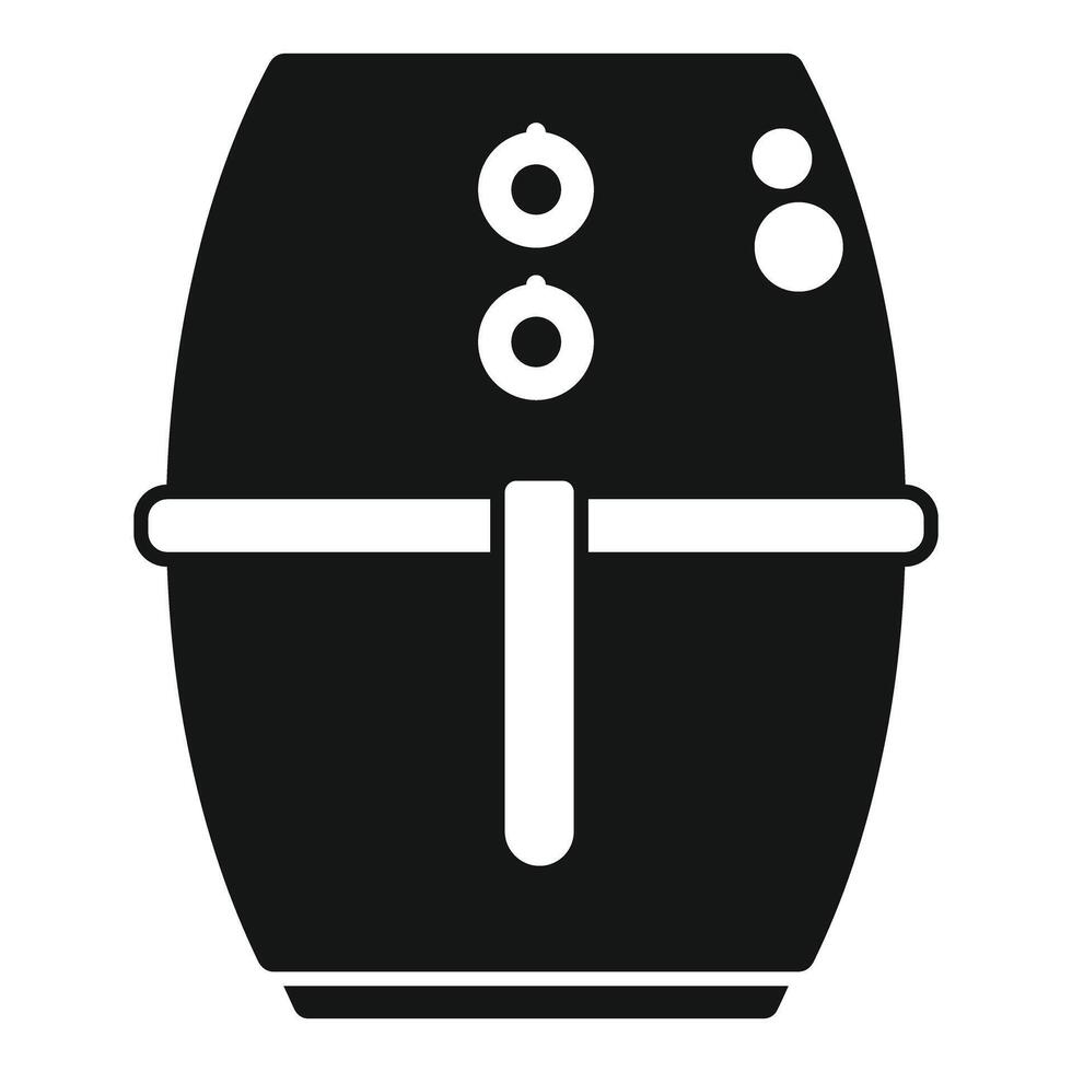 Modern deep fryer icon showing kitchen appliance for frying food vector
