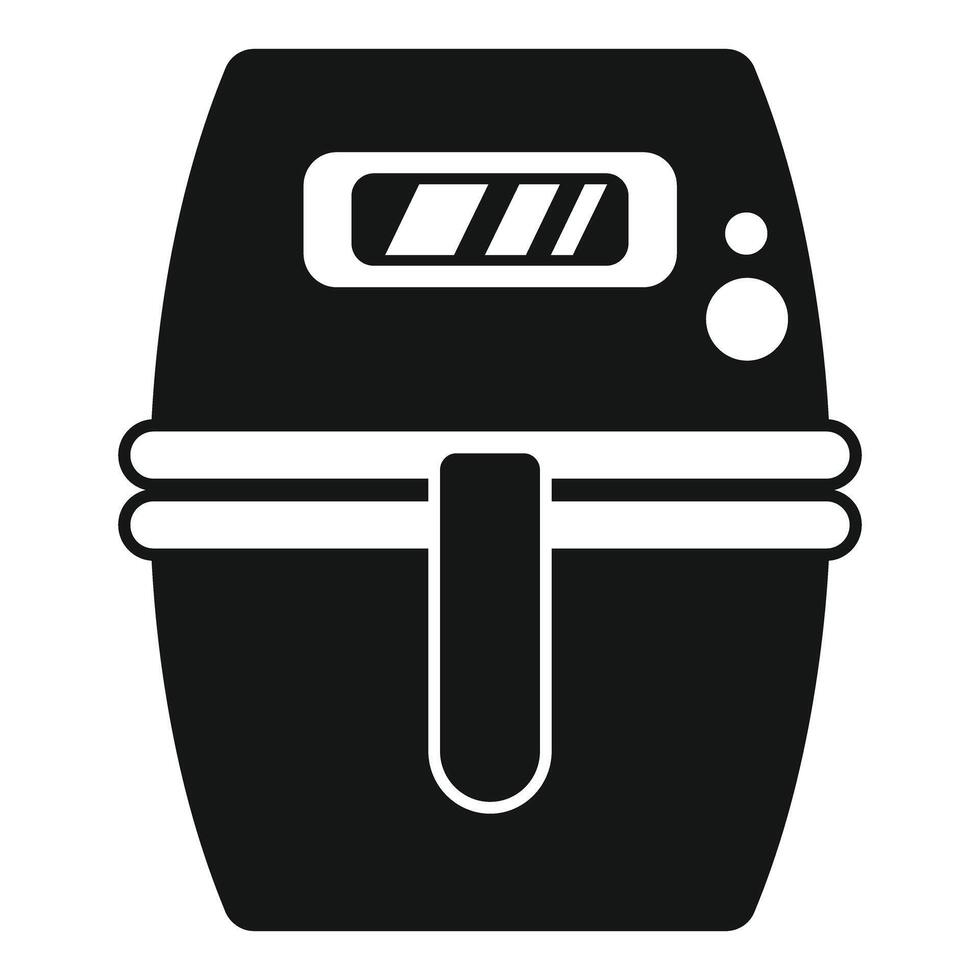 Modern deep fryer machine with digital timer displaying cooking time vector