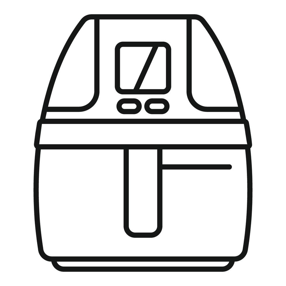Modern deep fryer with digital display for frying food vector