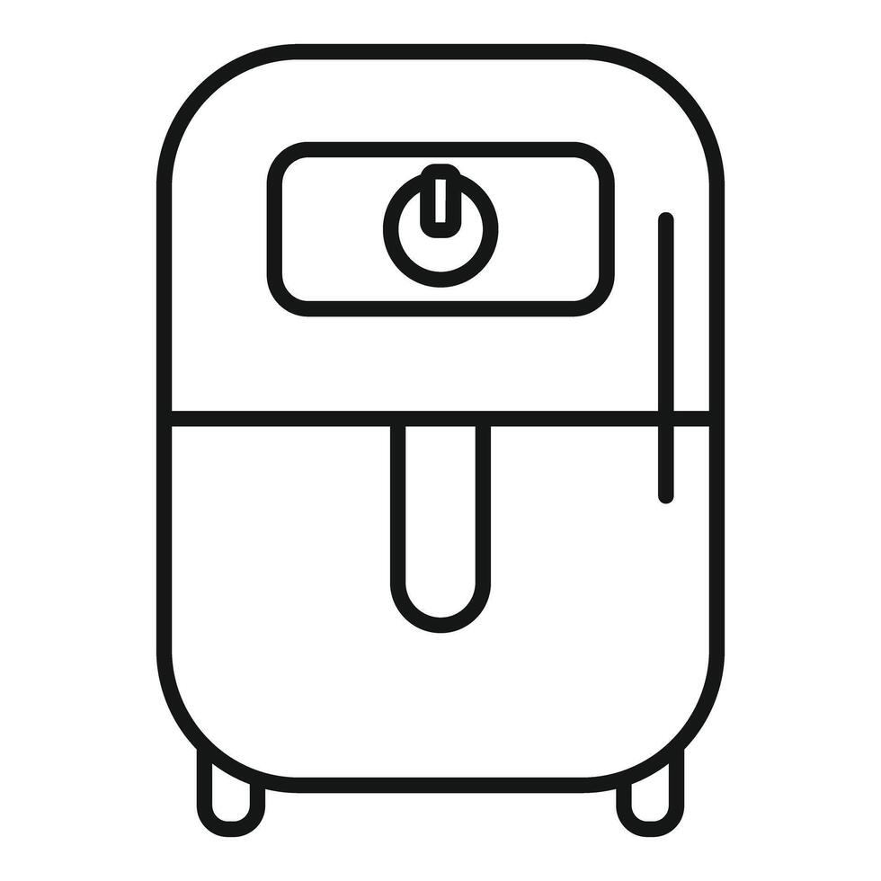 Retro refrigerator with freezer compartment keeping food fresh icon vector