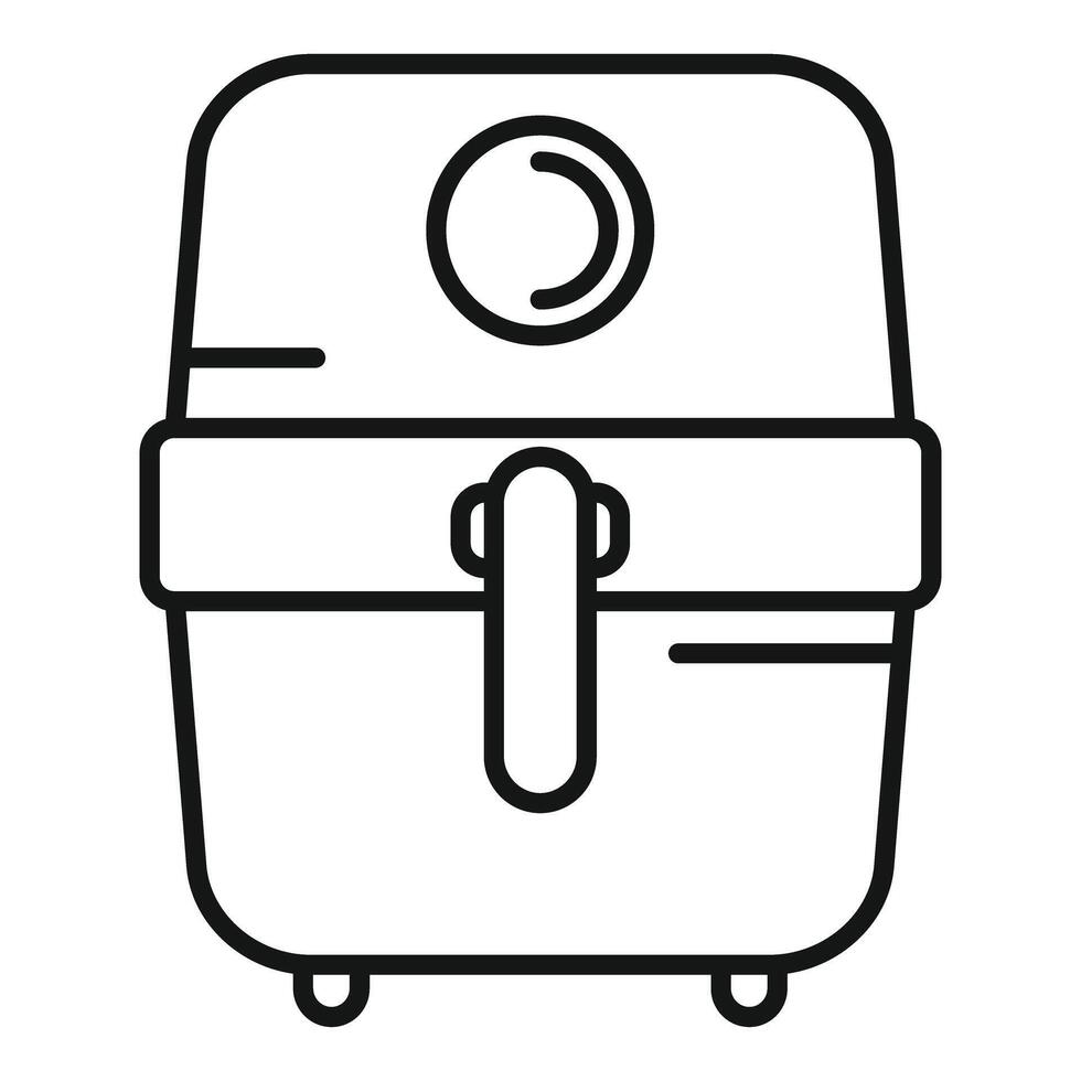 New modern deep fryer machine for cooking icon outline style vector