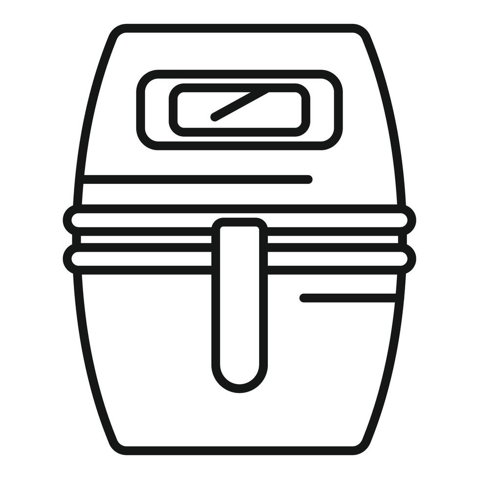 Modern deep fryer machine for cooking french fries icon vector