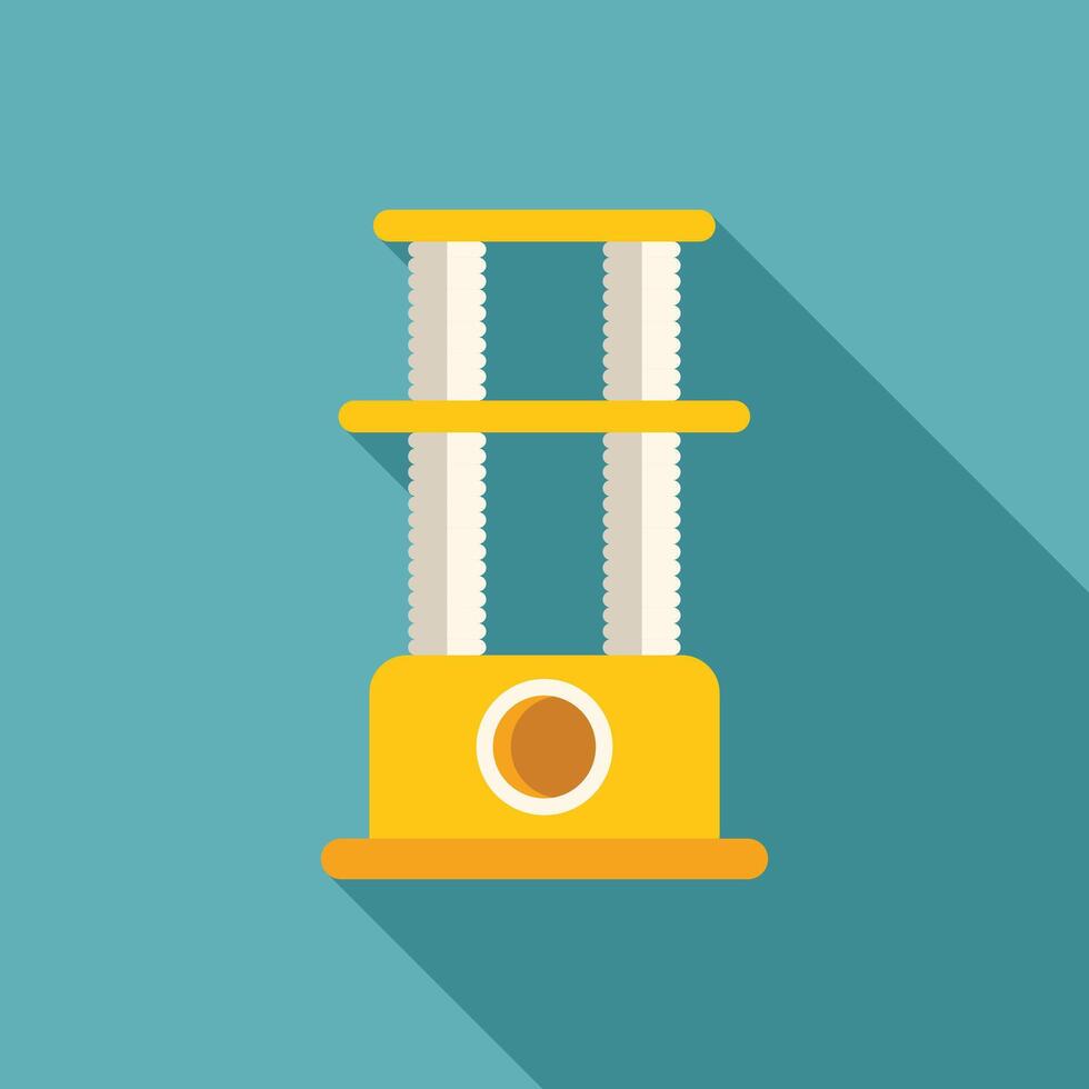 Cat tree with scratching posts for playing and a cozy den for relaxing vector