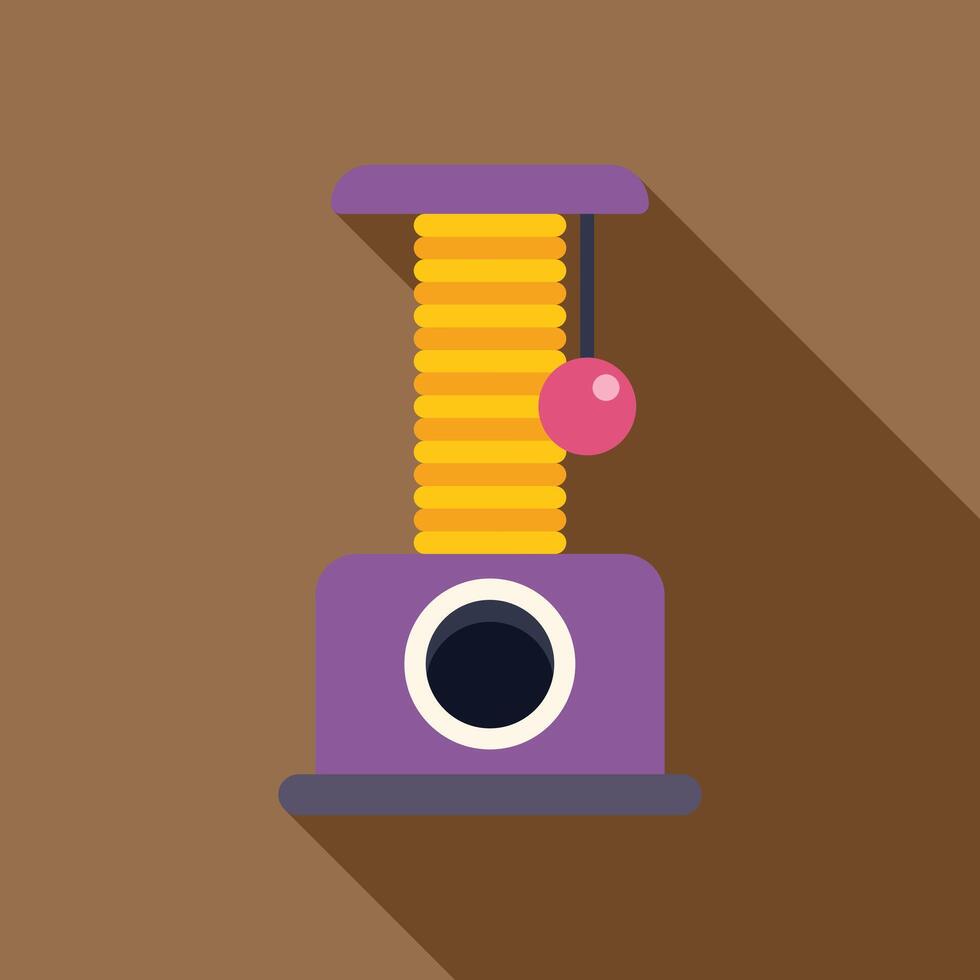 Cat scratching post ensuring entertainment and promoting healthy claws vector