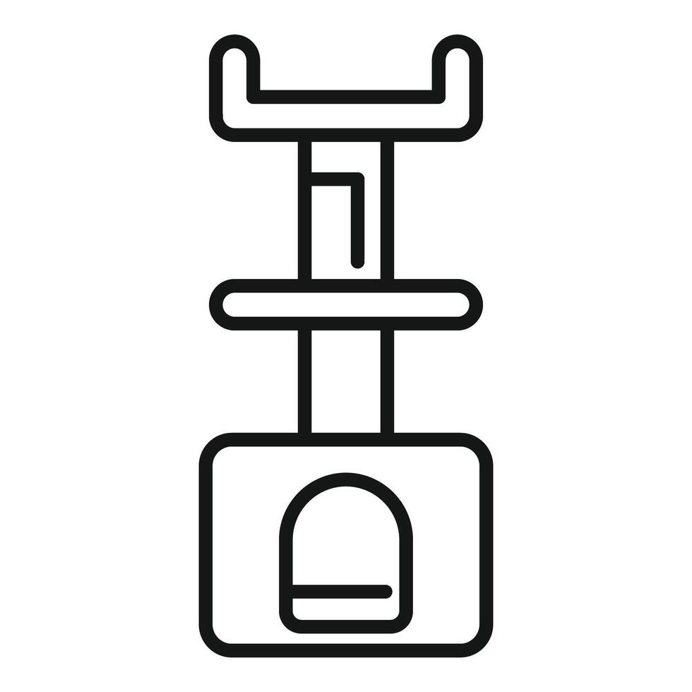 Cat tree with scratching post providing endless entertainment vector
