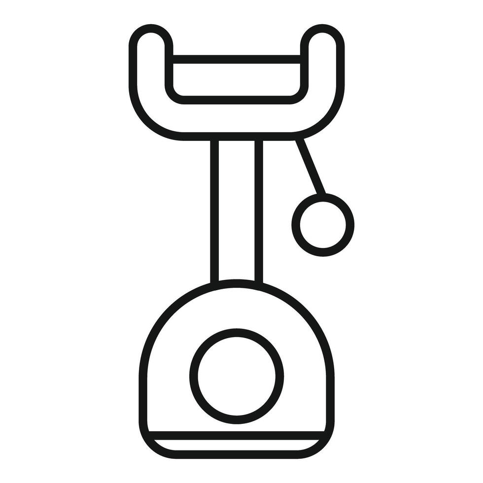 Cat scratching post with hanging ball toy for playful pets vector