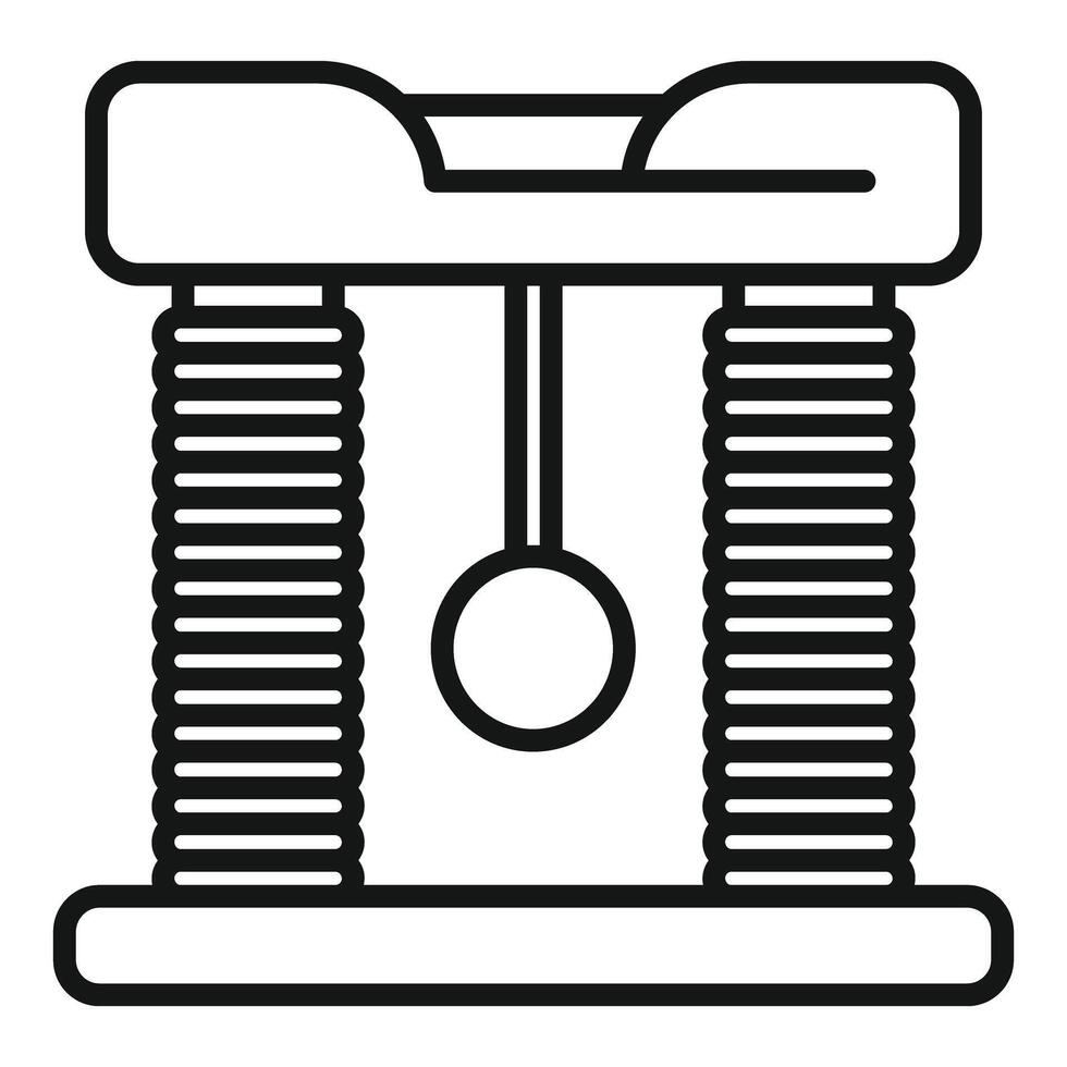 Cat tree with hanging ball stimulating playful instincts vector