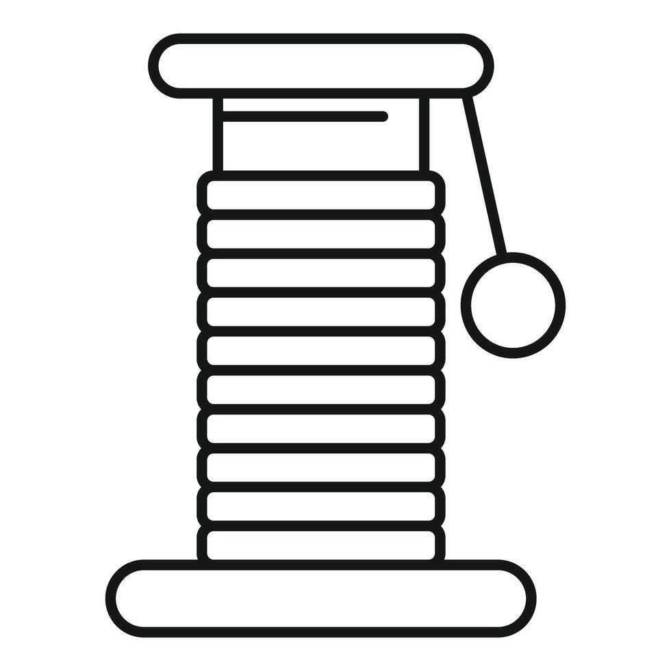 Cat scratching post with hanging ball for playful indoor cats vector