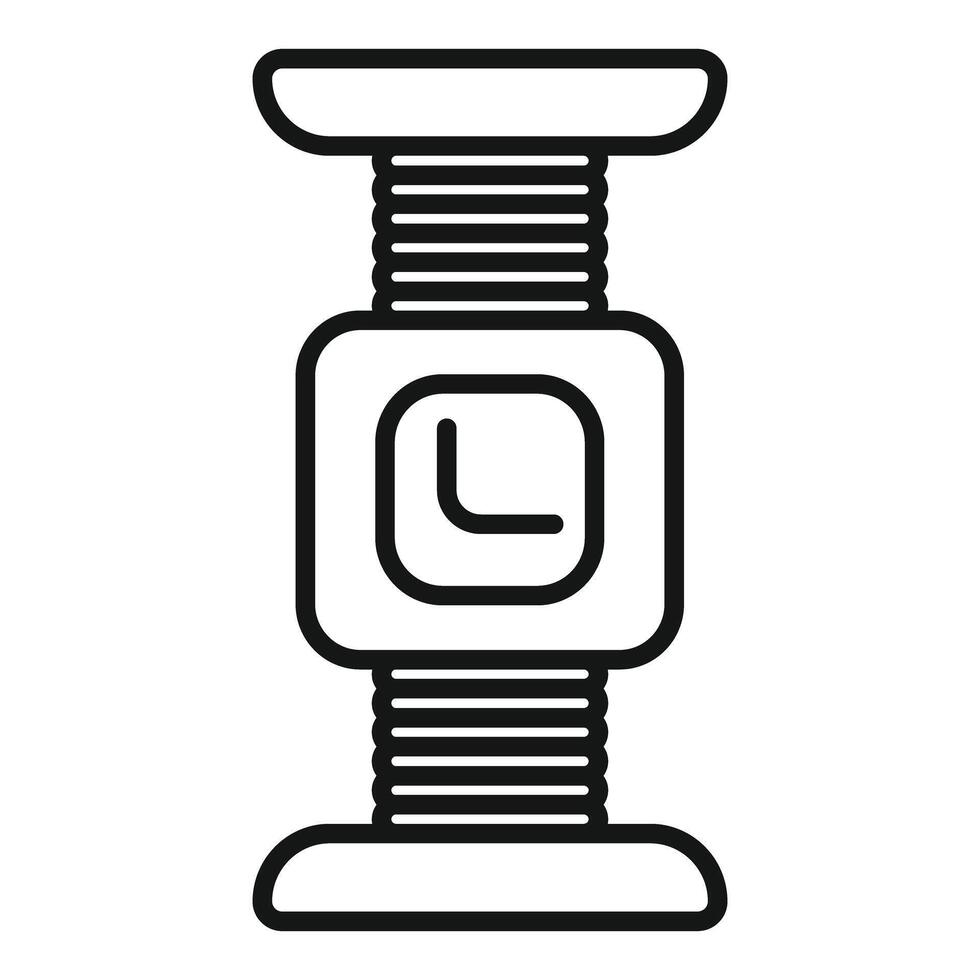 Electronic cigarette mod with atomizer tank icon outline style vector