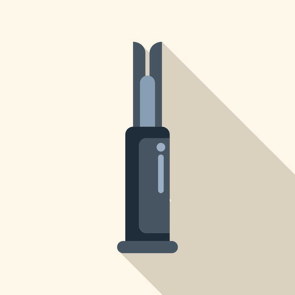 Modern electronic cigarette standing upright casting shadow vector