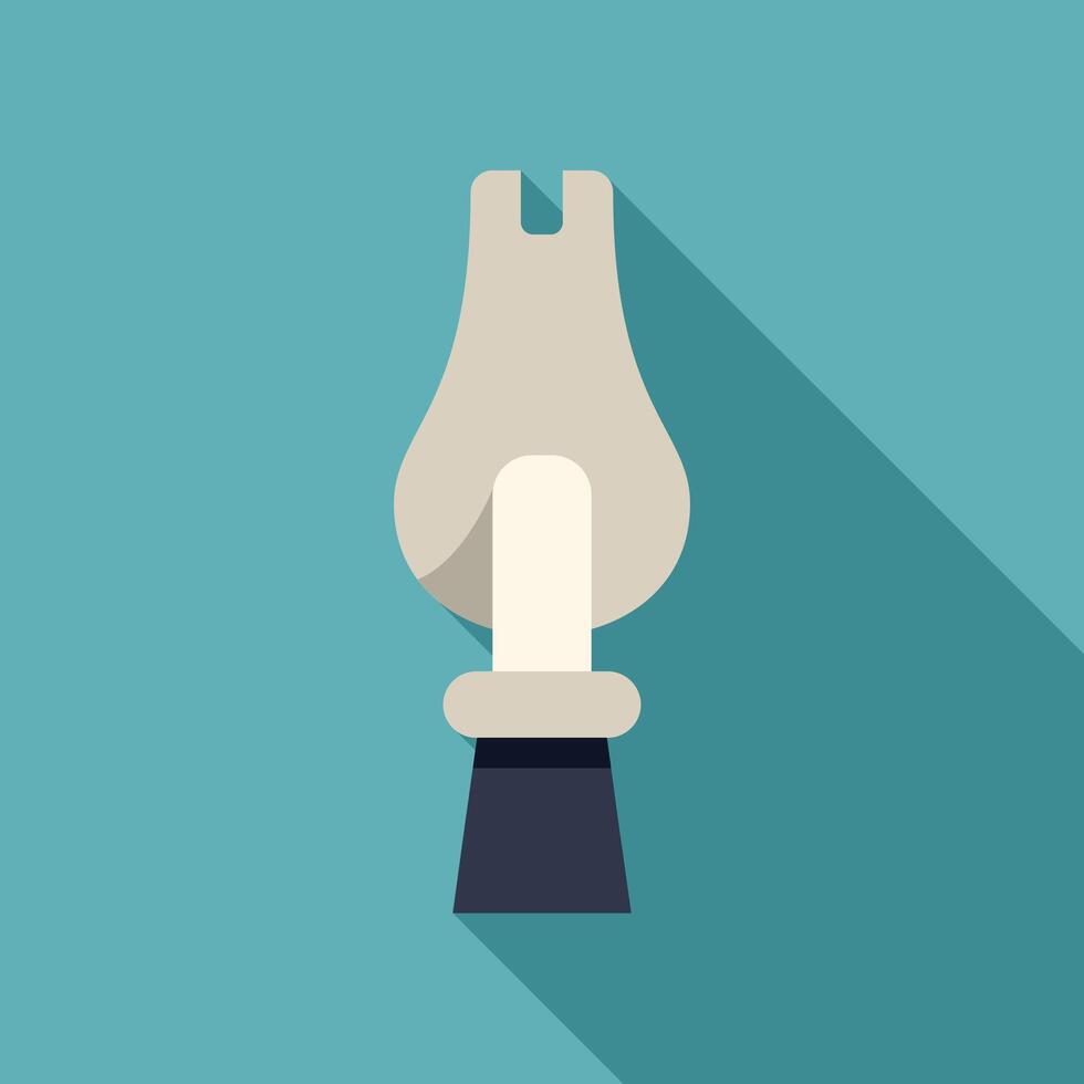 Old fashioned gas lantern lighting providing light in the dark with long shadow vector