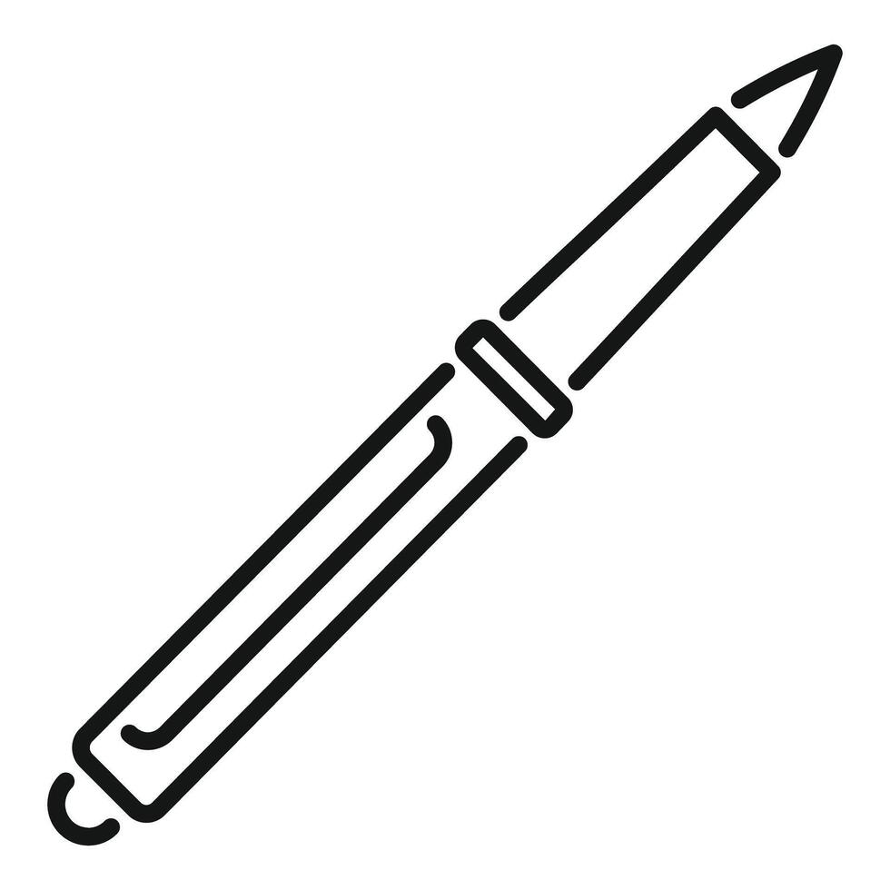 Elegant ballpoint pen for writing and drawing vector