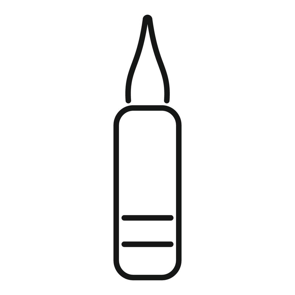 Minimalist icon of electronic cigarette device for vaping vector
