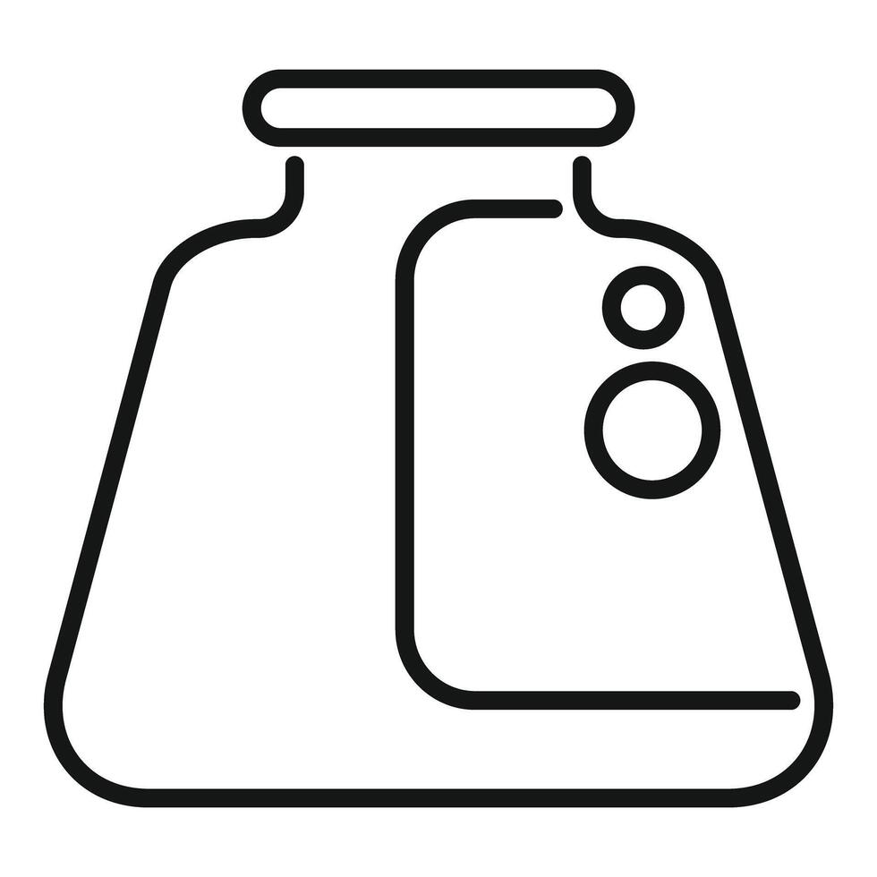 Chemical flask experimenting mixing liquid icon vector