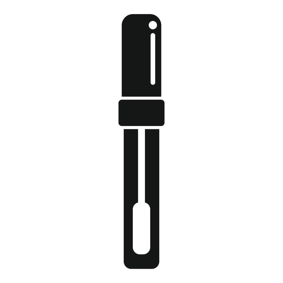 Medical test tube icon showing sterile vial for analysis vector