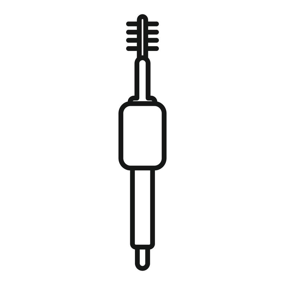 Mascara brush icon showing makeup tool for eyelashes vector