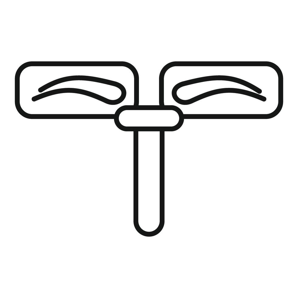 Eyebrow tattoo tool showing perfect brow shape vector