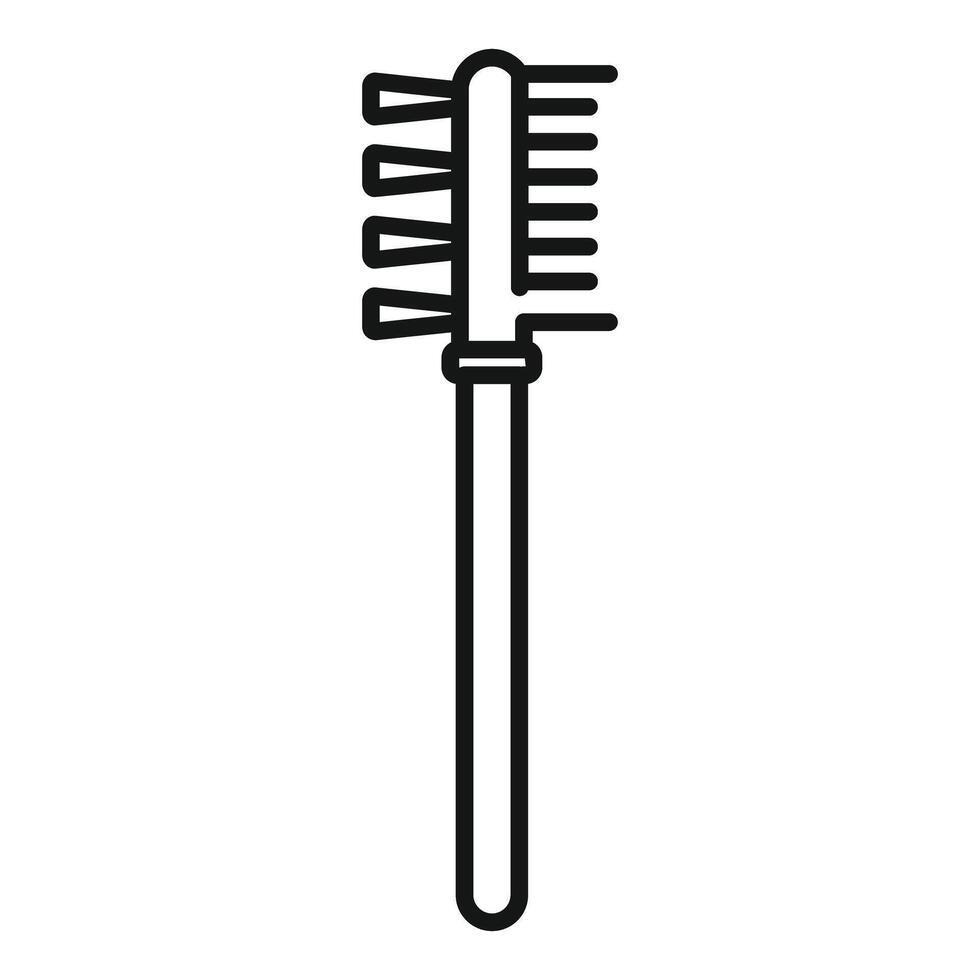 Double sided eyebrow and eyelash brush icon, line style vector