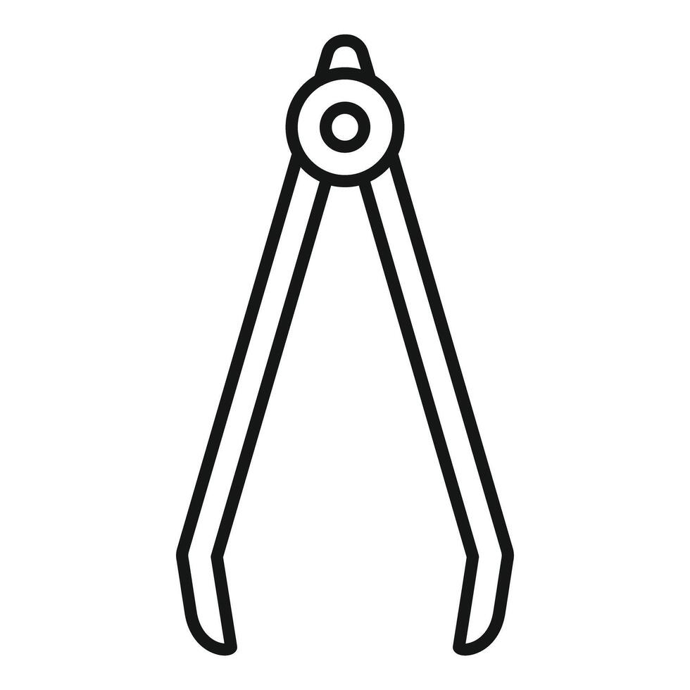 Compass drawing circle for engineering or architecture project vector