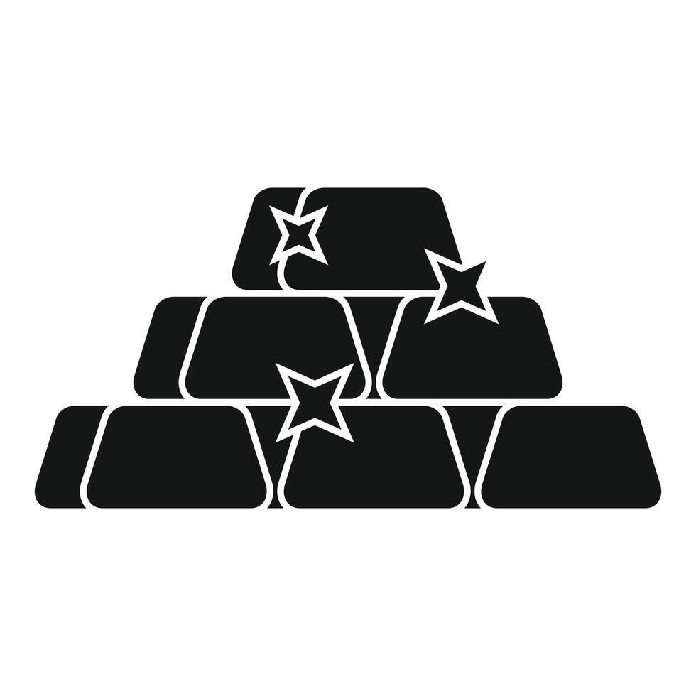 Sparkling gold bars stacked high representing wealth and success vector