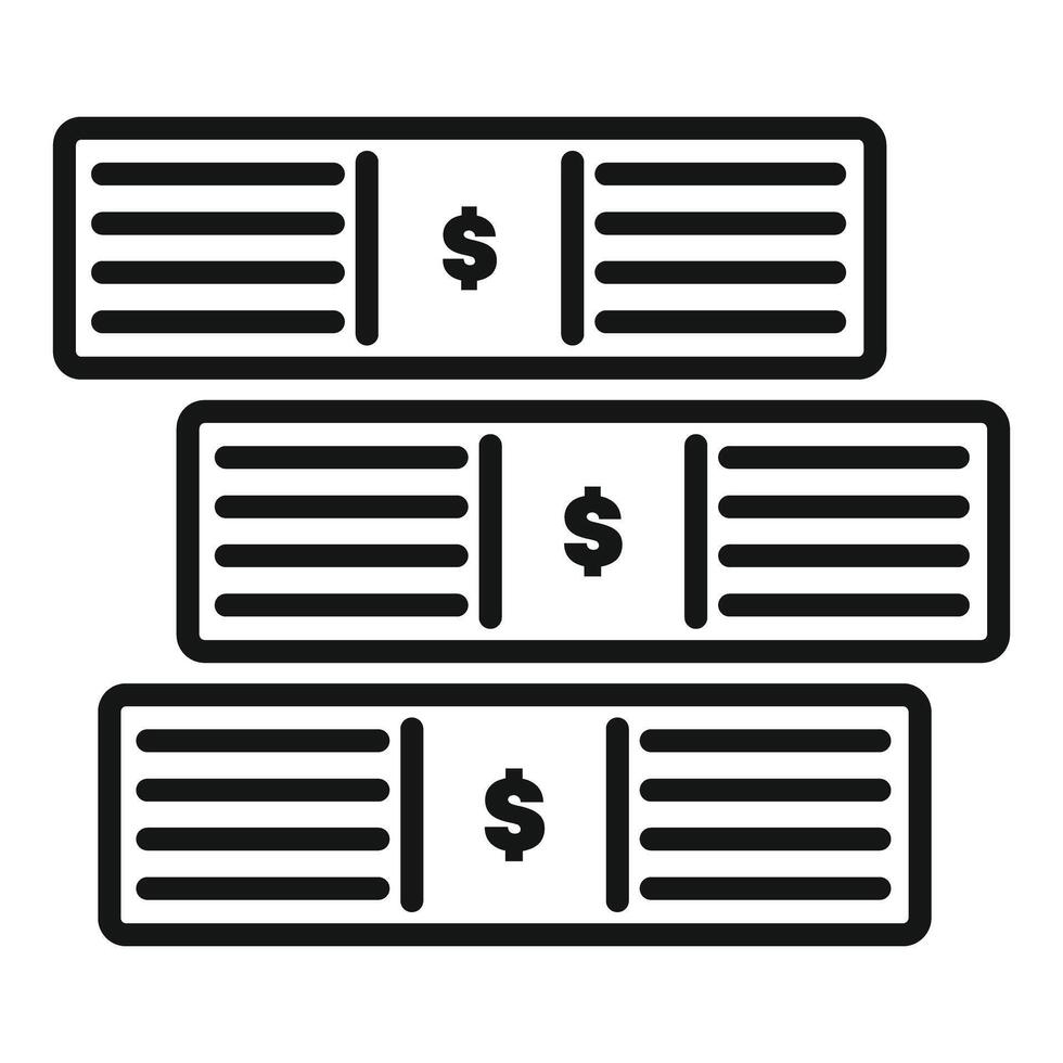 Stack of money banknotes showing wealth abundance vector