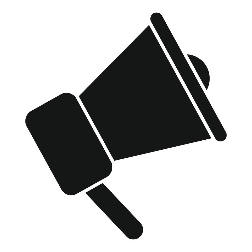Black megaphone icon representing the concept of communication vector