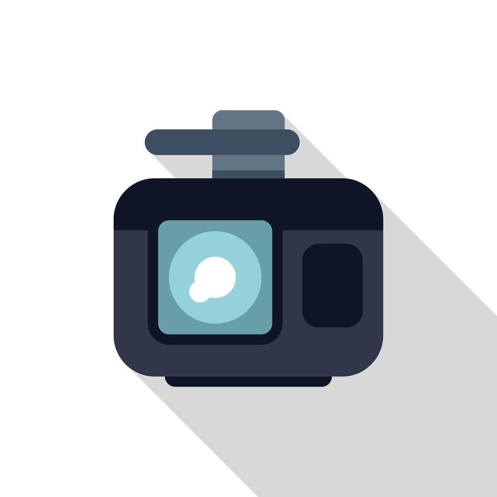 Action camera capturing exciting moments on white background vector