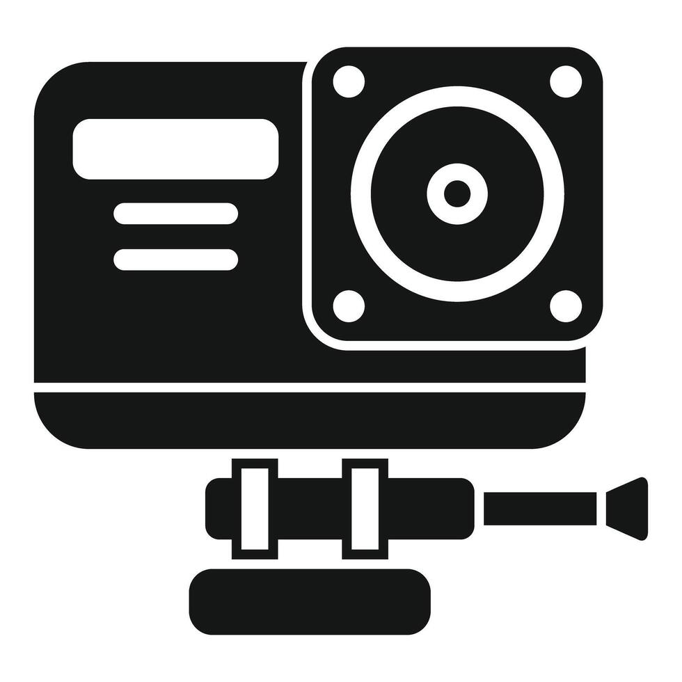 Modern action camera capturing extreme sports moments vector