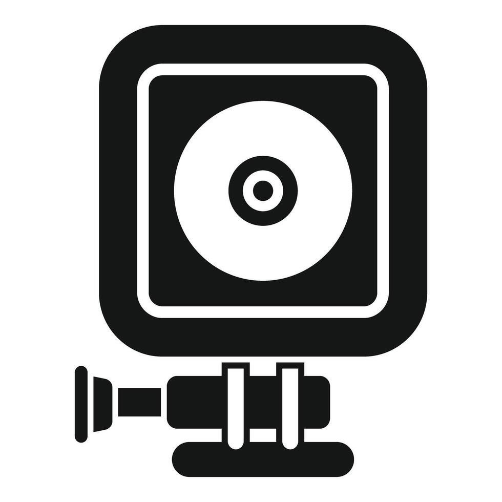 Small action camera is recording video blog vector