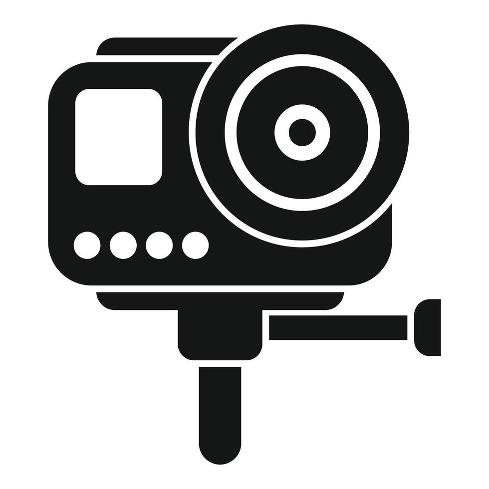 Extreme camera recording amazing moments while filming action vector