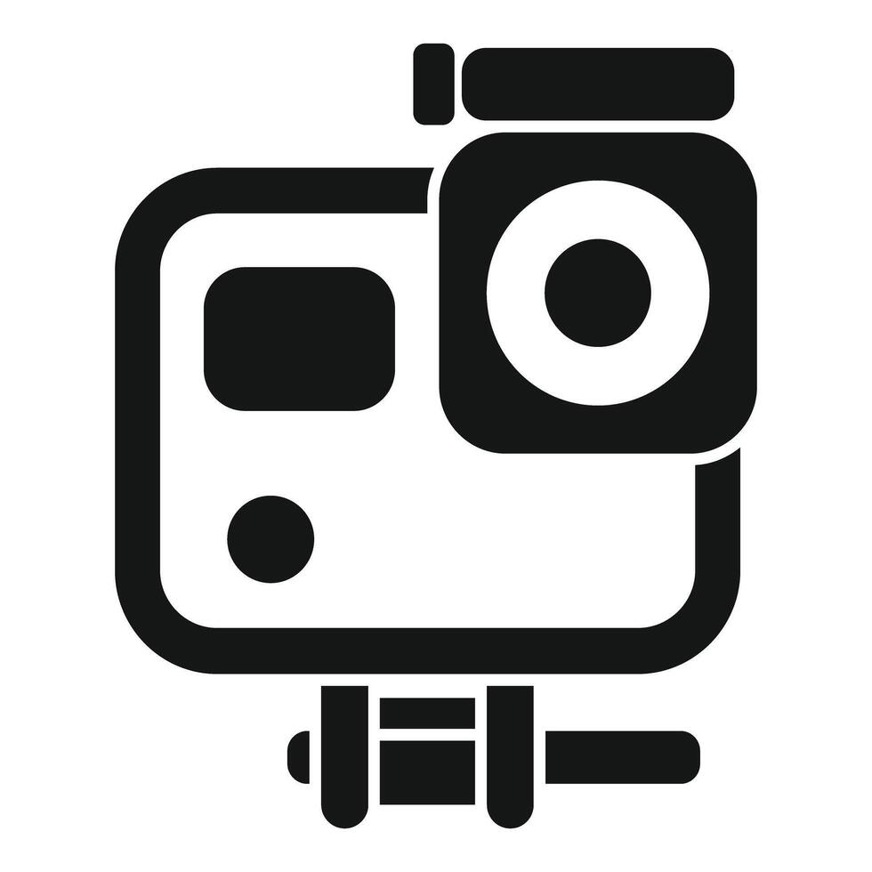 Action camera capturing stunning moments on a bicycle mount vector