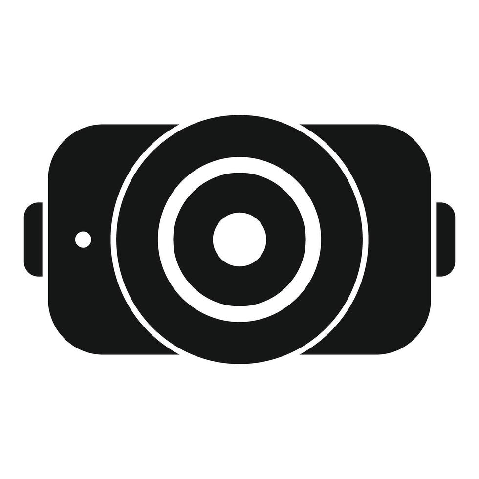 Modern virtual reality headset presenting digital world vector