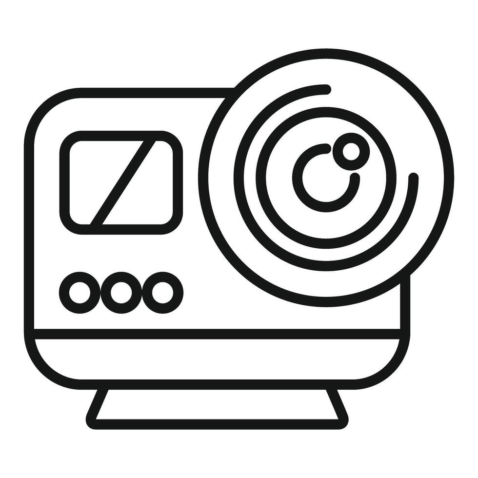 Action camera is recording video blog content for social media vector