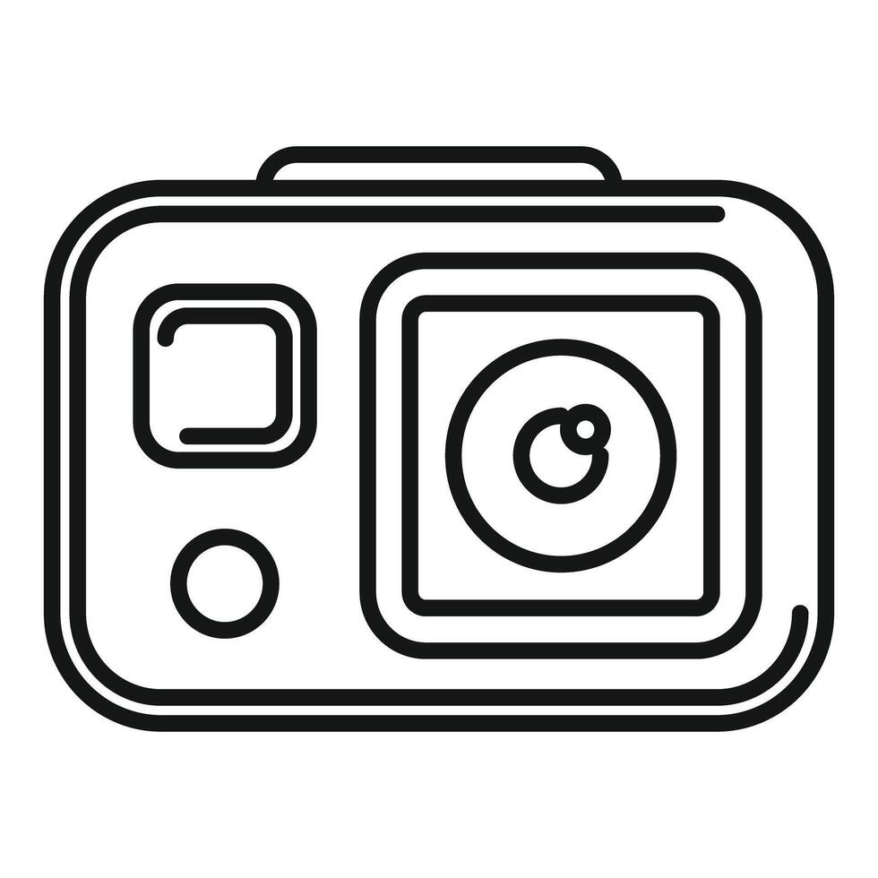 Action camera capturing extreme sports and adventures icon vector
