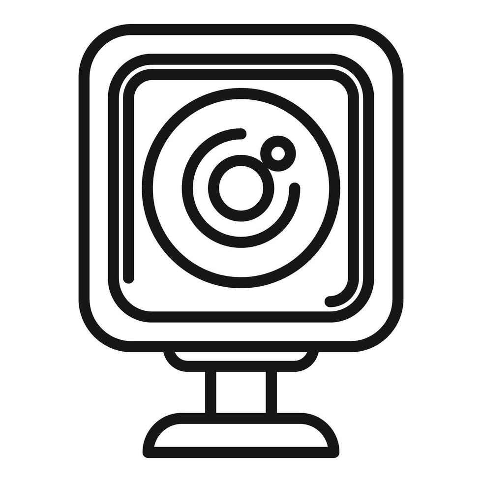 Action camera capturing exciting moments icon thin line vector