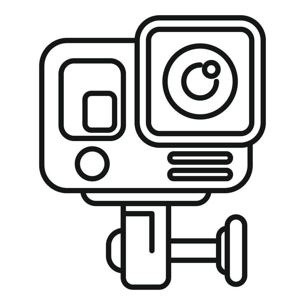 Action camera is recording exciting moments in stunning quality vector