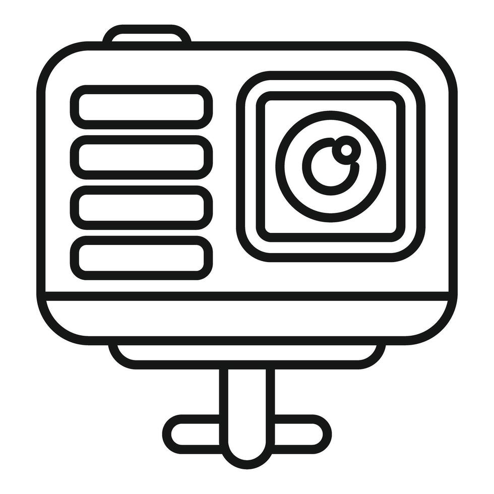 Action camera capturing extreme sports and adventures vector