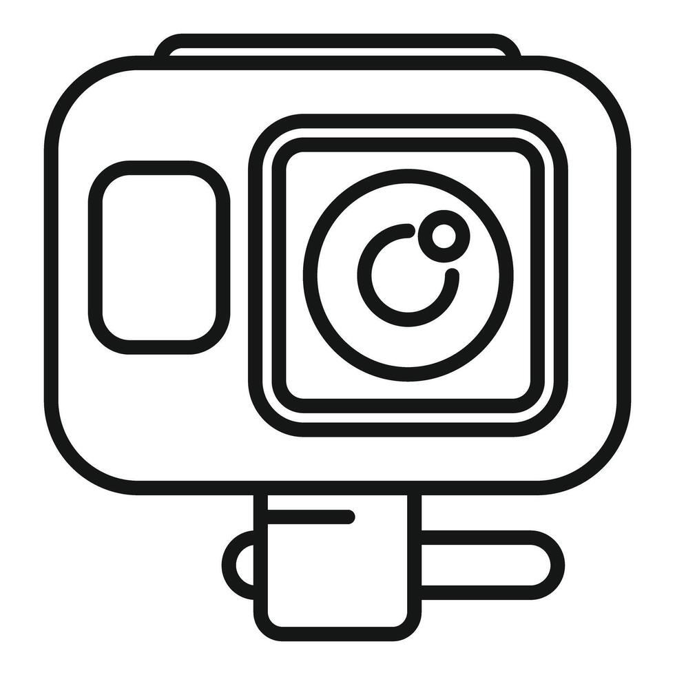 Action camera capturing extreme sports and adventures vector