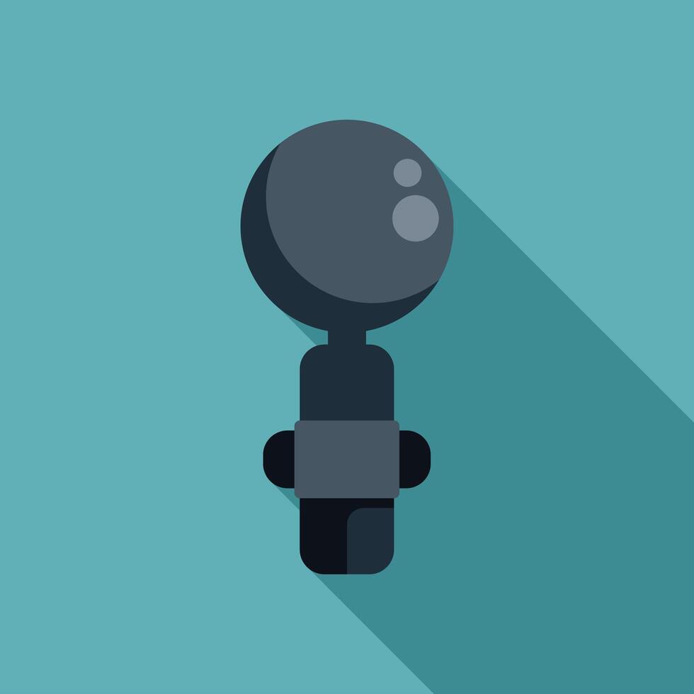 Modern security camera recording on turquoise background vector