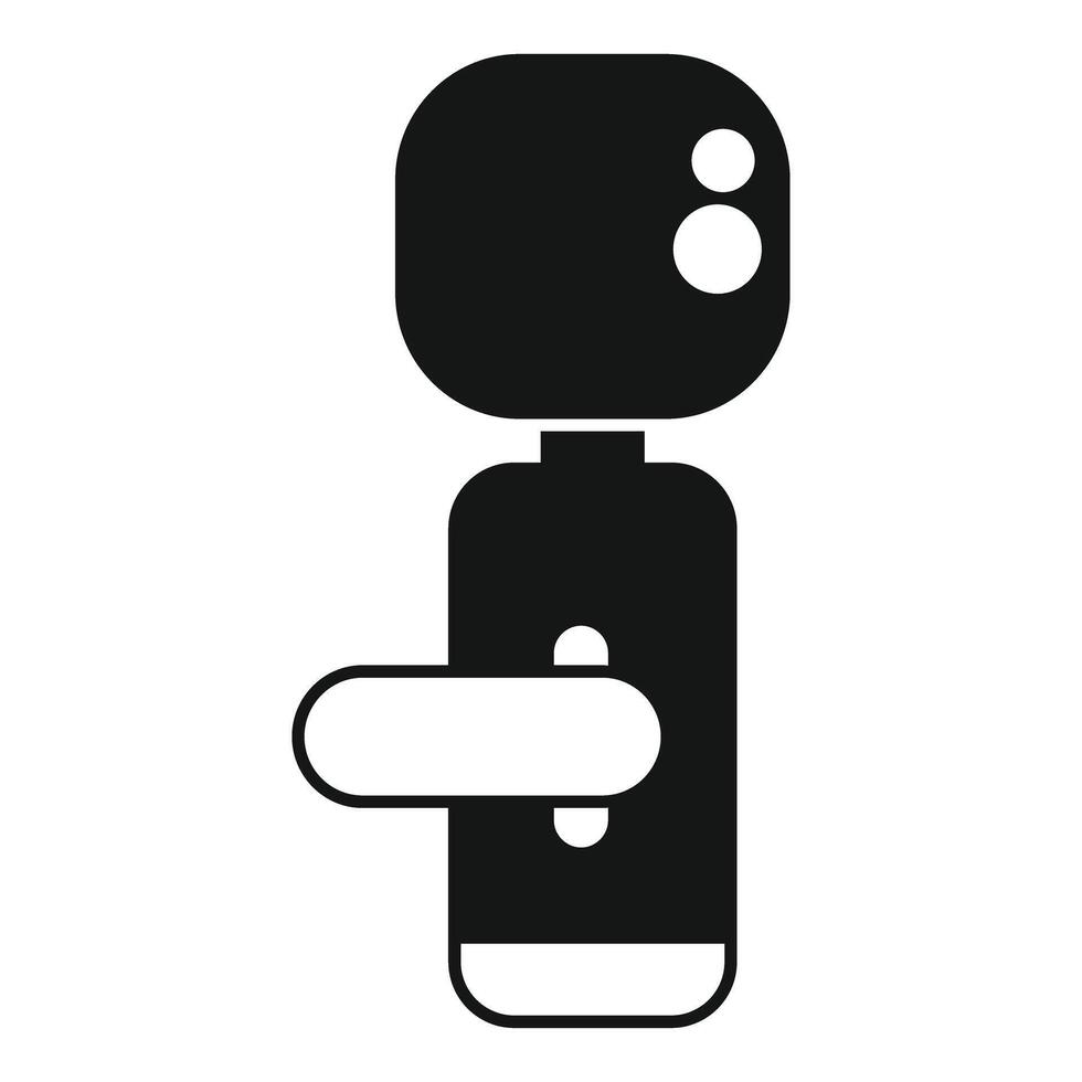 Modern door handle icon representing opening and closing vector