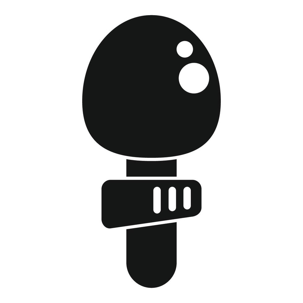 Modern microphone recording audio sound wave icon vector