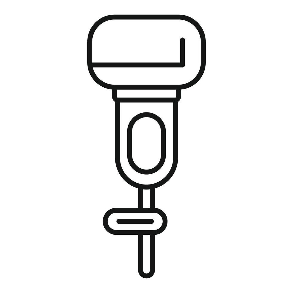 Electric hand mixer icon for making dough and mixing ingredients vector