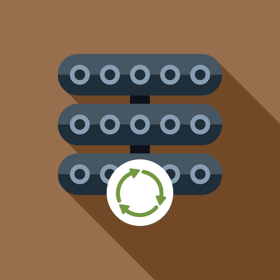 Data server room showing backup and restore process vector