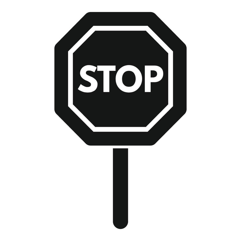Stop sign octagon showing halt and warning vector
