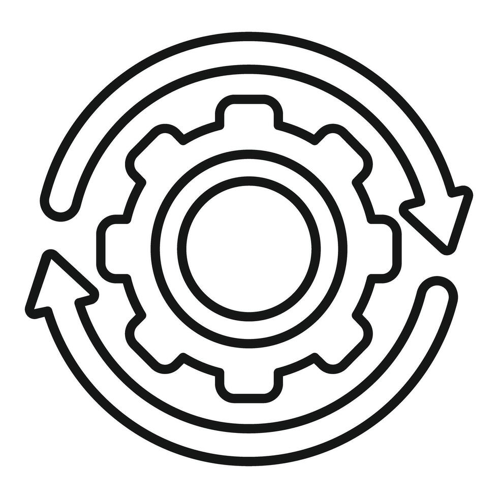 Circular economy showing continuous cycle of manufacturing and resources vector