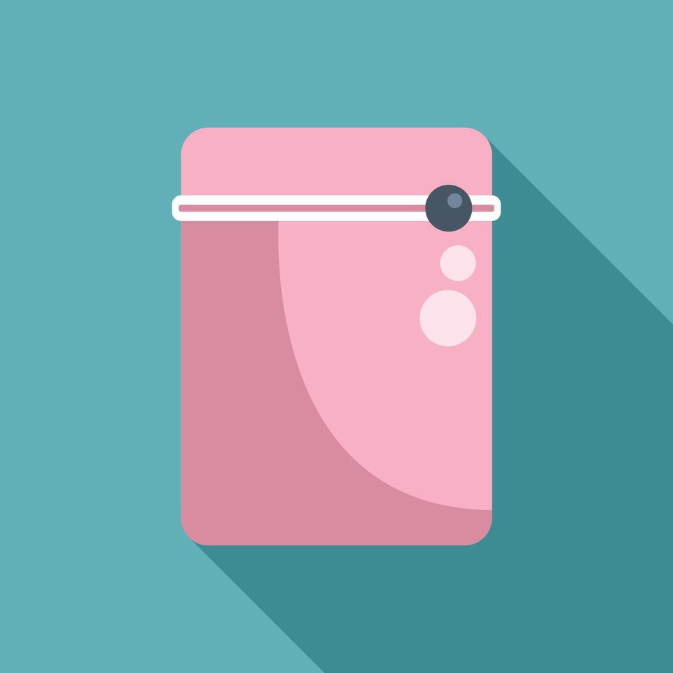 Pink smart speaker with voice assistant playing music vector