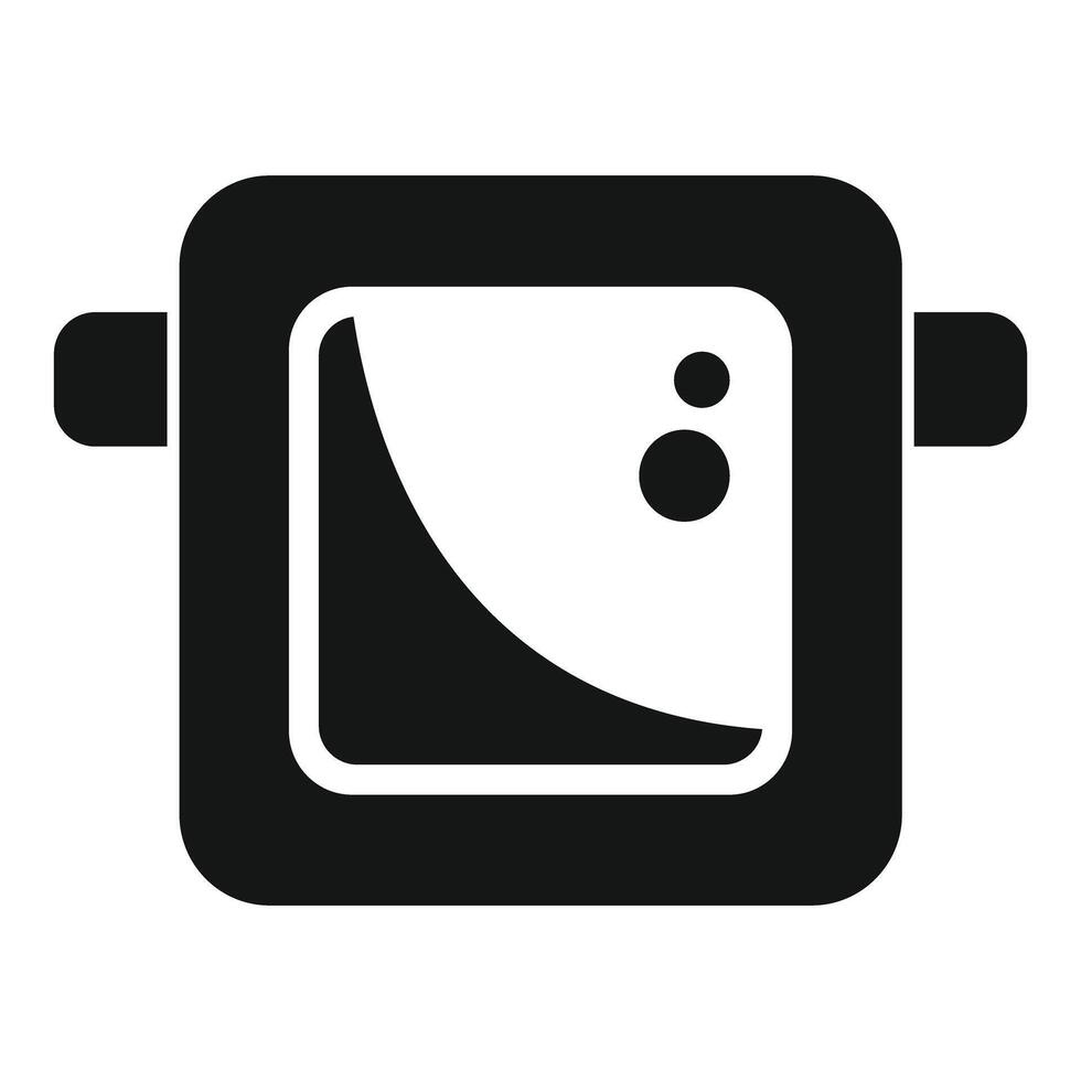Underwater camera showing low battery indicator icon vector