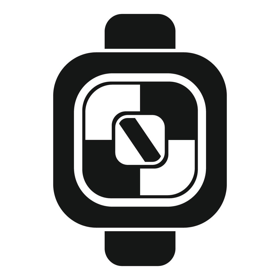 Smart watch showing battery charging icon vector