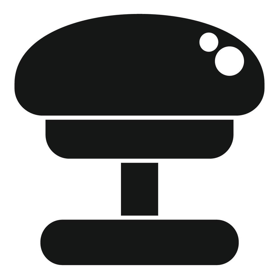 Big round mushroom icon, simple style vector